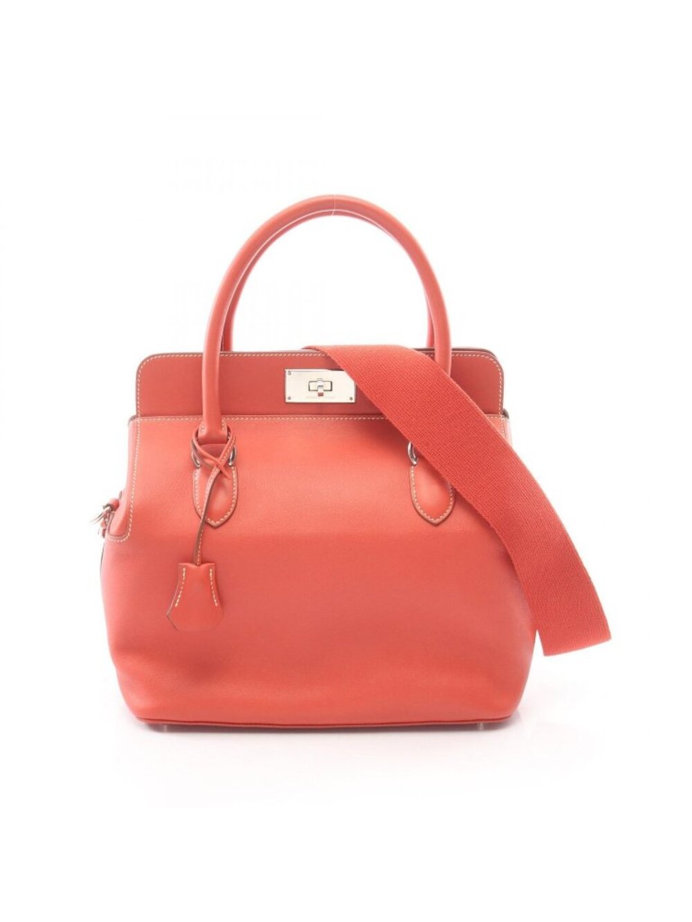 Hermes Handbag Tool Box 26 2-Way Coral Pink